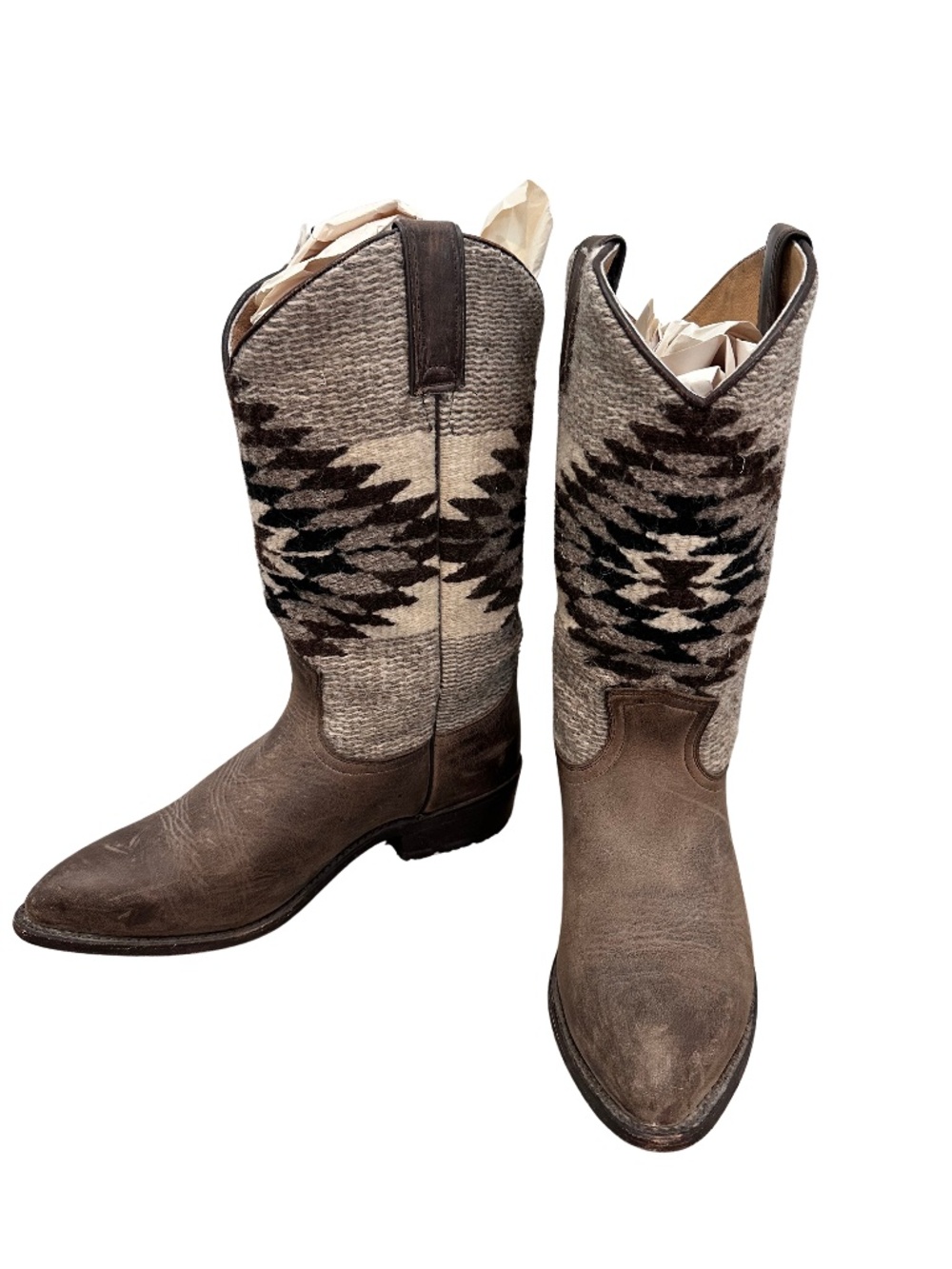 Frye Billy Navajo Blanket Boots Leather Western Cowboy Boho
